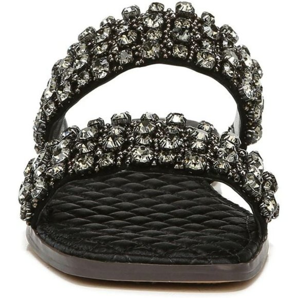 Sam Edelman Women's Ezel Rhinestone-Studded Sandal in Black Sz 8 - Picture 5 of 16